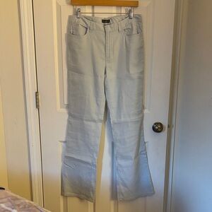 Banana Republic Linen Blend Stretch Pants Size 10 Light Blue